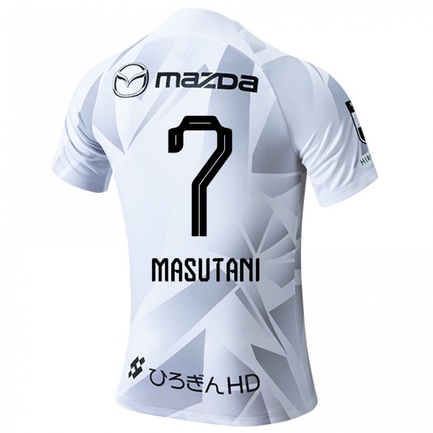 Hombre Camiseta Ayuki Masutani #7 Blanco Gris Negro 2ª Equipación 2024/25 La Camisa Chile