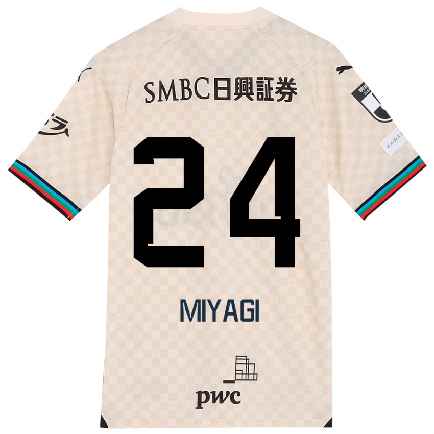 Hombre Camiseta Ten Miyagi #24 Blanco Gris 2ª Equipación 2024/25 La Camisa Chile