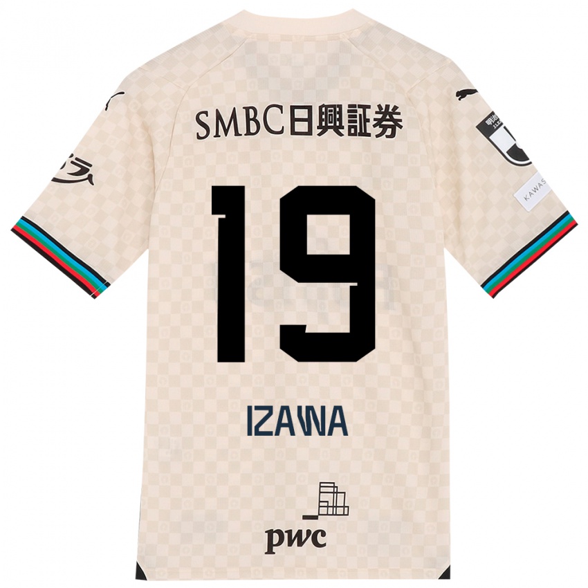 Hombre Camiseta Haruki Izawa #19 Blanco Gris 2ª Equipación 2024/25 La Camisa Chile