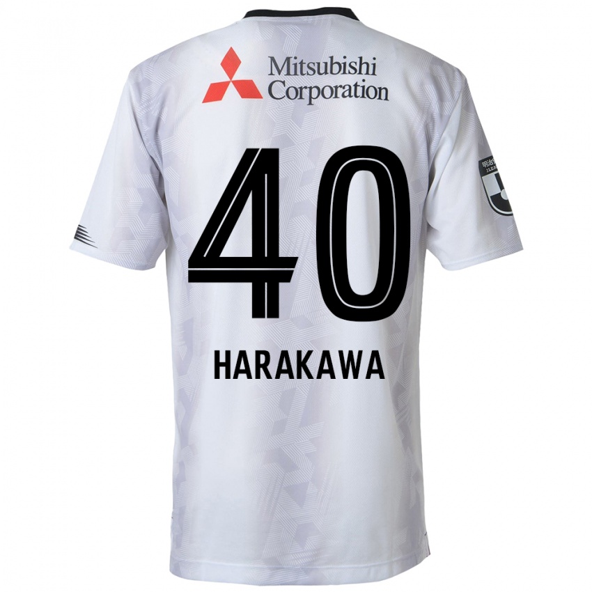 Hombre Camiseta Riki Harakawa #40 Blanco Negro 2ª Equipación 2024/25 La Camisa Chile