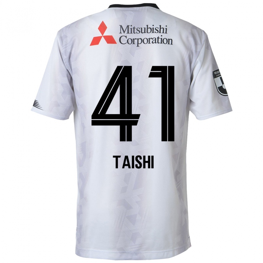 Hombre Camiseta Taishi Brandon Nozawa #41 Blanco Negro 2ª Equipación 2024/25 La Camisa Chile