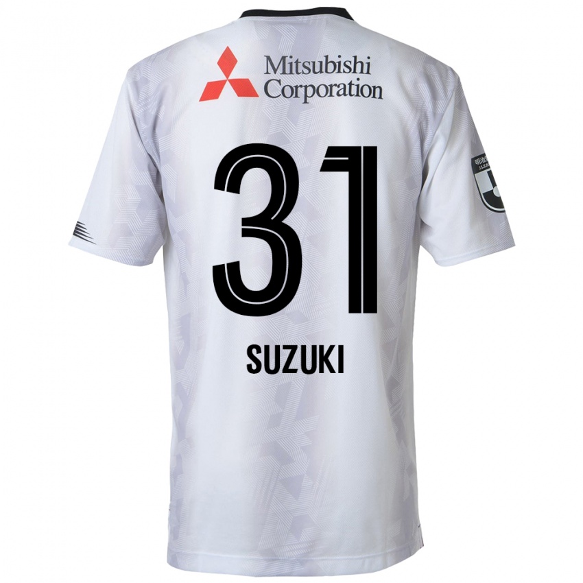 Hombre Camiseta Kaede Suzuki #31 Blanco Negro 2ª Equipación 2024/25 La Camisa Chile