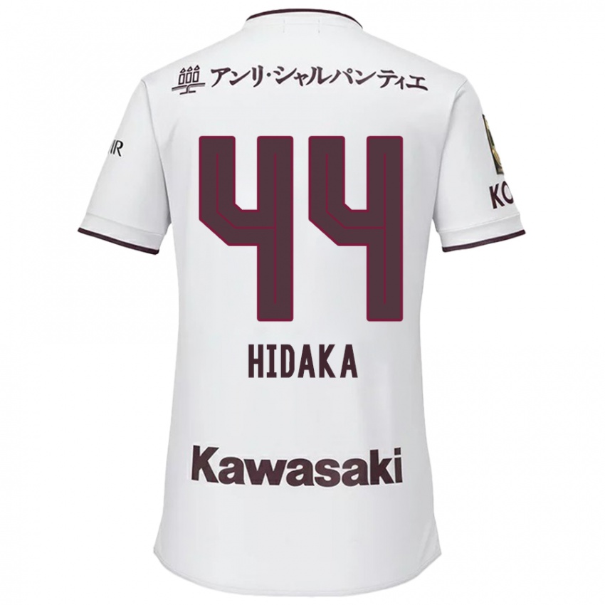 Hombre Camiseta Mitsuki Hidaka #44 Blanco Rojo 2ª Equipación 2024/25 La Camisa Chile