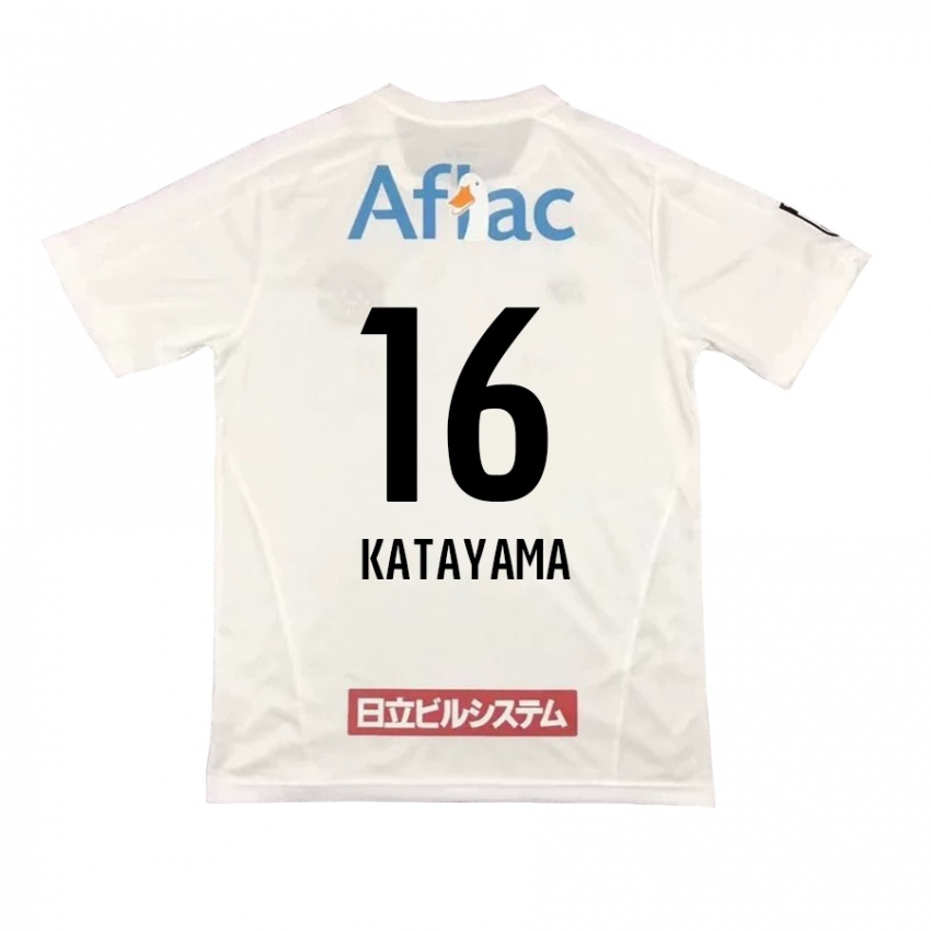 Hombre Camiseta Eiichi Katayama #16 Blanco Negro 2ª Equipación 2024/25 La Camisa Chile