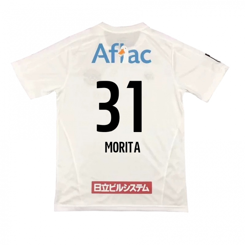 Hombre Camiseta Tatsuya Morita #31 Blanco Negro 2ª Equipación 2024/25 La Camisa Chile