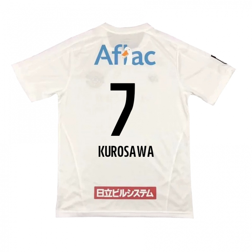 Hombre Camiseta Shido Kurosawa #7 Blanco Negro 2ª Equipación 2024/25 La Camisa Chile