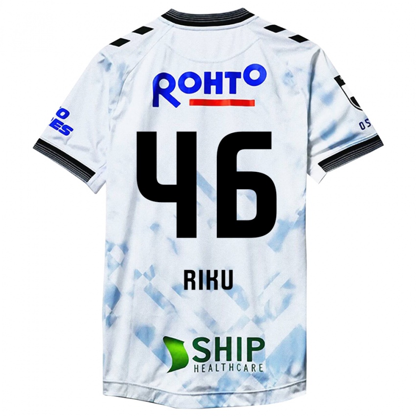 Hombre Camiseta Riku Matsuda #46 Blanco Negro 2ª Equipación 2024/25 La Camisa Chile