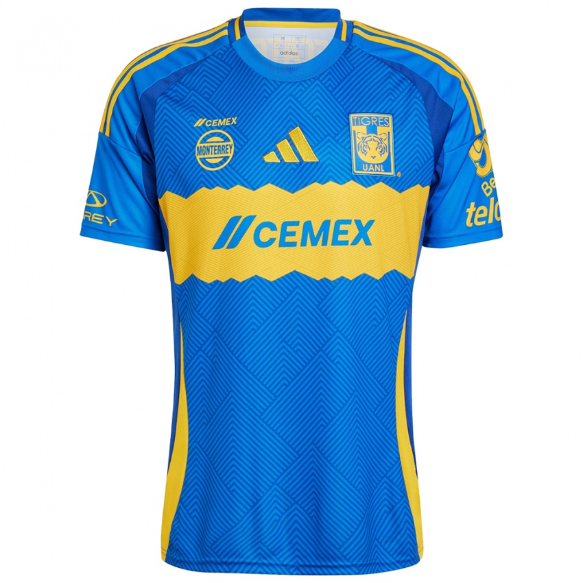 Hombre Camiseta Omar Reynoso #0 Azul Amarillo 2ª Equipación 2024/25 La Camisa Chile