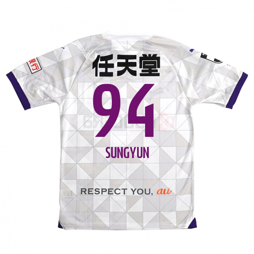 Hombre Camiseta Sung-Yun Gu #94 Blanco Morado 2ª Equipación 2024/25 La Camisa Chile