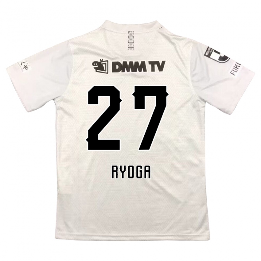 Hombre Camiseta Ryoga Sato #27 Gris Negro 2ª Equipación 2024/25 La Camisa Chile