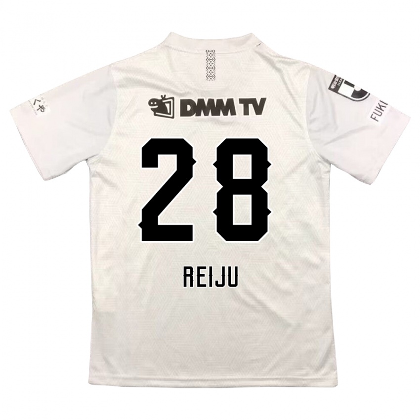 Hombre Camiseta Reiju Tsuruno #28 Gris Negro 2ª Equipación 2024/25 La Camisa Chile