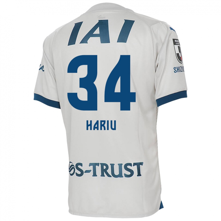 Hombre Camiseta Ryota Hariu #34 Blanco Azul 2ª Equipación 2024/25 La Camisa Chile