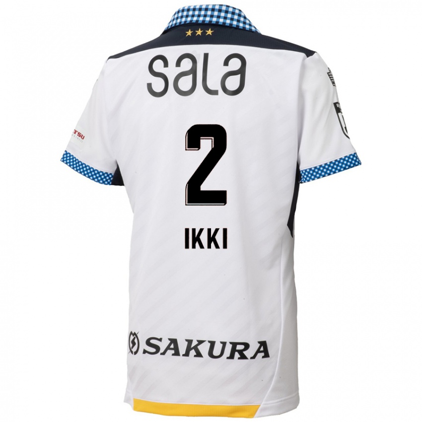 Hombre Camiseta Ikki Kawasaki #2 Blanco Negro 2ª Equipación 2024/25 La Camisa Chile