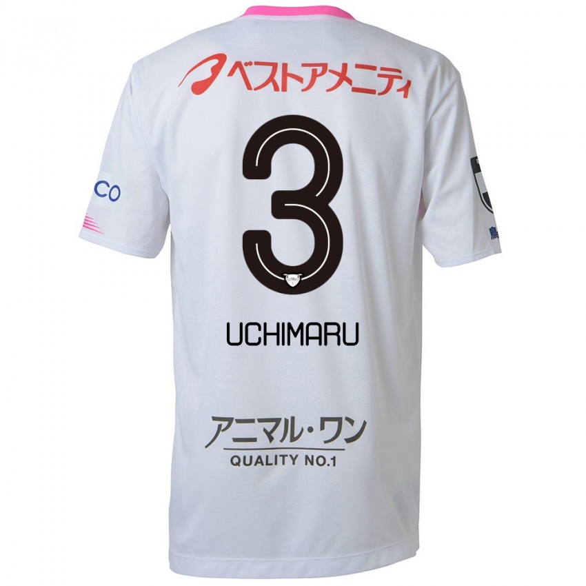 Hombre Camiseta Kanta Uchimaru #3 Blanco Azul Rosa 2ª Equipación 2024/25 La Camisa Chile