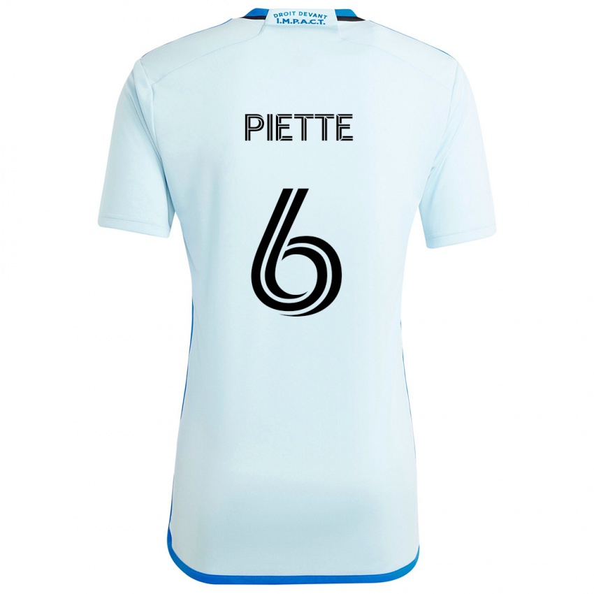 Hombre Camiseta Samuel Piette #6 Azul Hielo 2ª Equipación 2024/25 La Camisa Chile