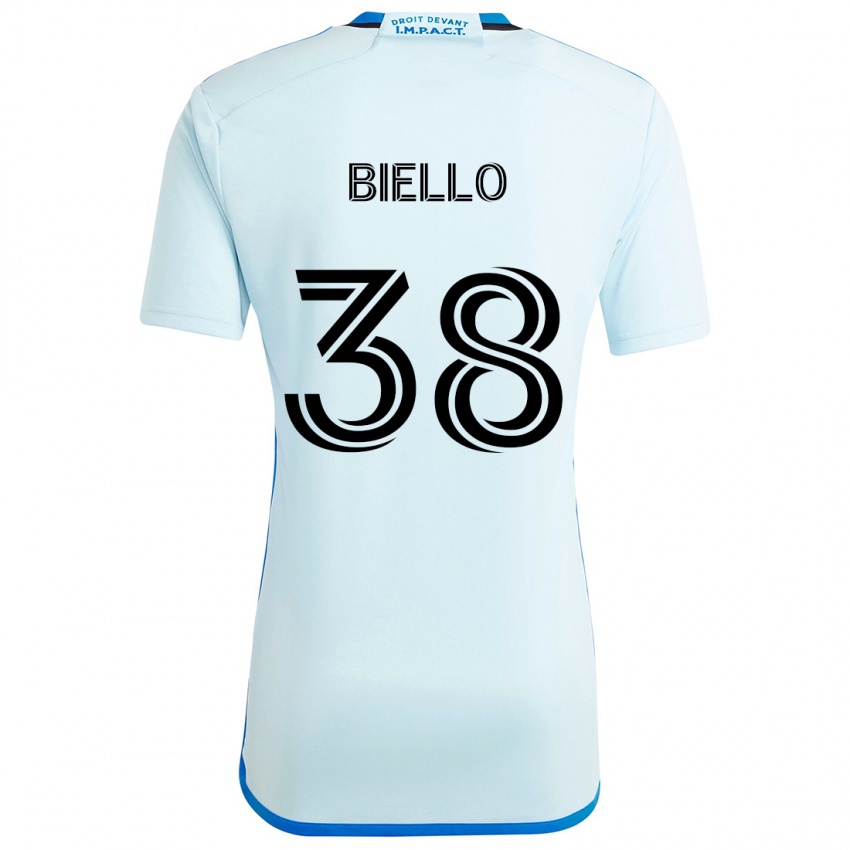 Hombre Camiseta Alessandro Biello #38 Azul Hielo 2ª Equipación 2024/25 La Camisa Chile