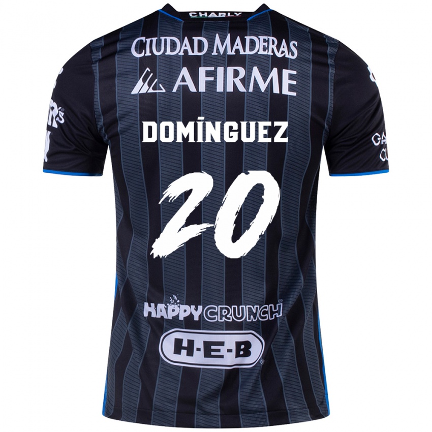 Hombre Camiseta Misael Dominguez #20 Blanco Negro 2ª Equipación 2024/25 La Camisa Chile