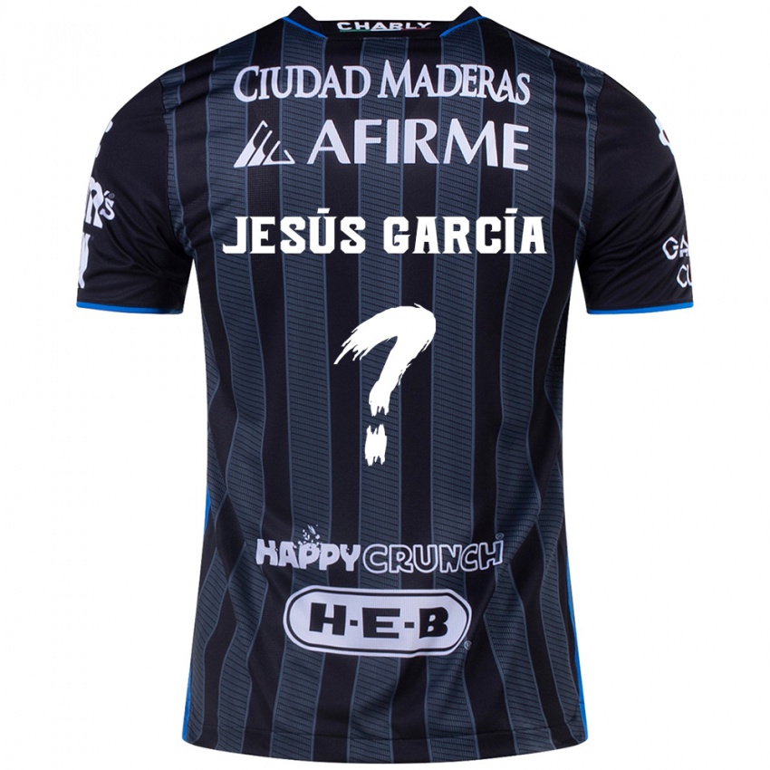 Hombre Camiseta Jesús García #0 Blanco Negro 2ª Equipación 2024/25 La Camisa Chile