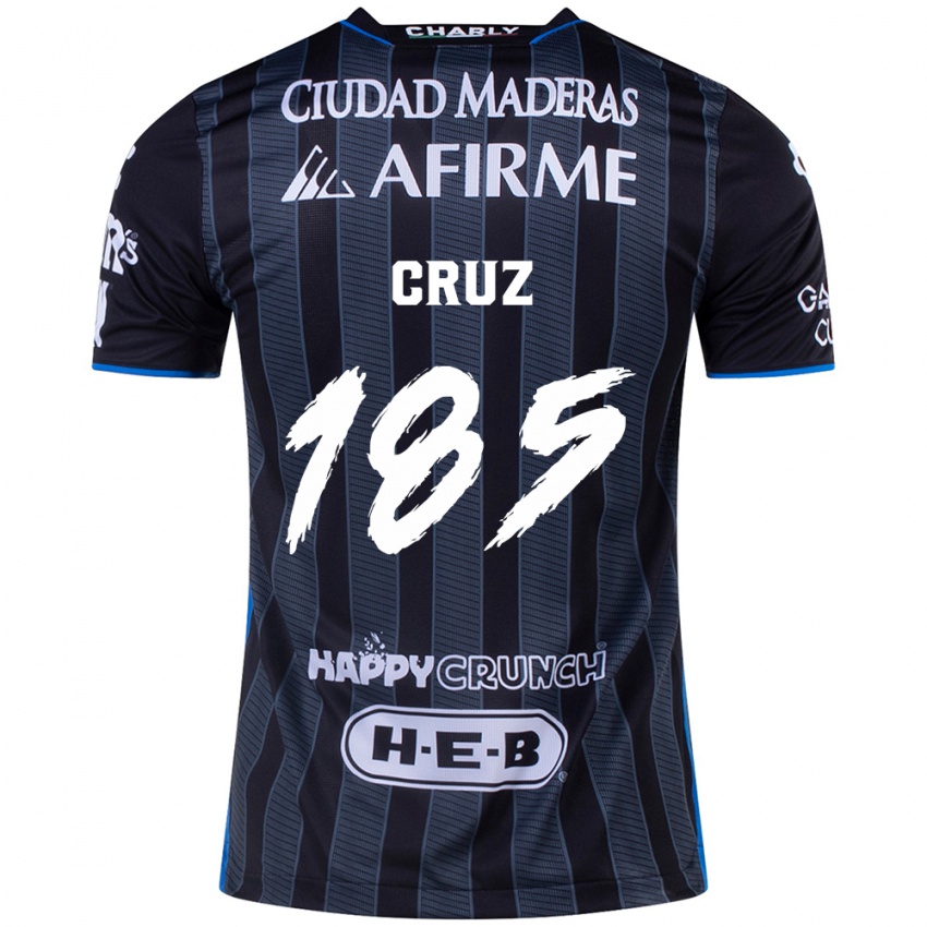 Hombre Camiseta Axel Cruz #185 Blanco Negro 2ª Equipación 2024/25 La Camisa Chile