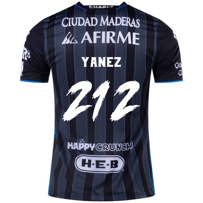 Hombre Camiseta Sebastián Yánez #212 Blanco Negro 2ª Equipación 2024/25 La Camisa Chile