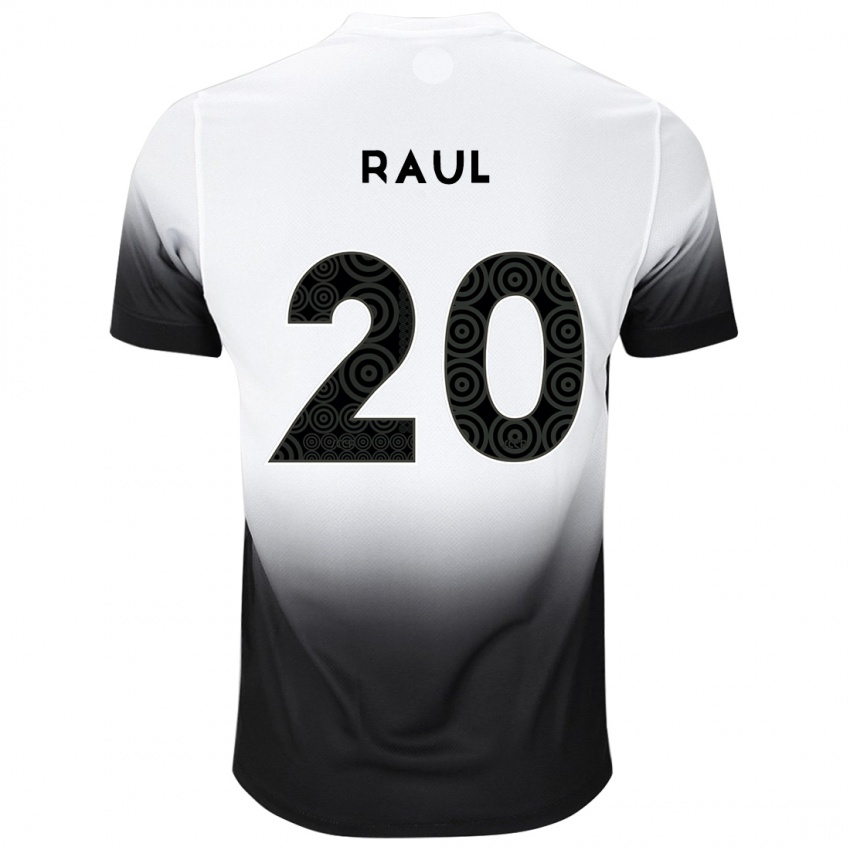 Mujer Camiseta Pedro Raul #20 Blanco Negro 1ª Equipación 2024/25 La Camisa Chile