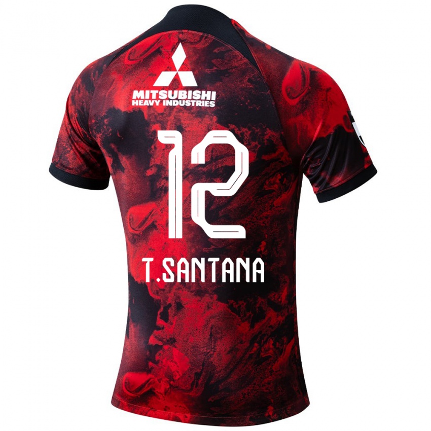 Mujer Camiseta Thiago #12 Negro Rojo 1ª Equipación 2024/25 La Camisa Chile