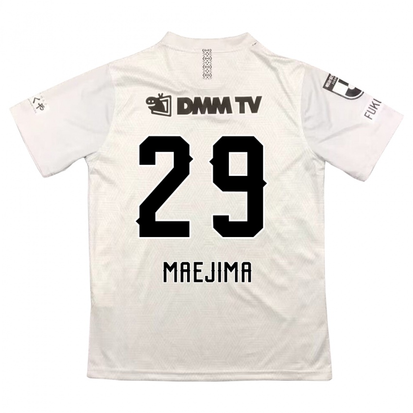 Mujer Camiseta Yota Maejima #29 Gris Negro 2ª Equipación 2024/25 La Camisa Chile