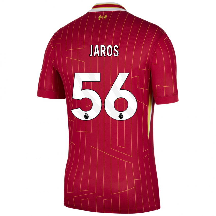 Niño Camiseta Vitezslav Jaros #56 Rojo Amarillo Blanco 1ª Equipación 2024/25 La Camisa Chile