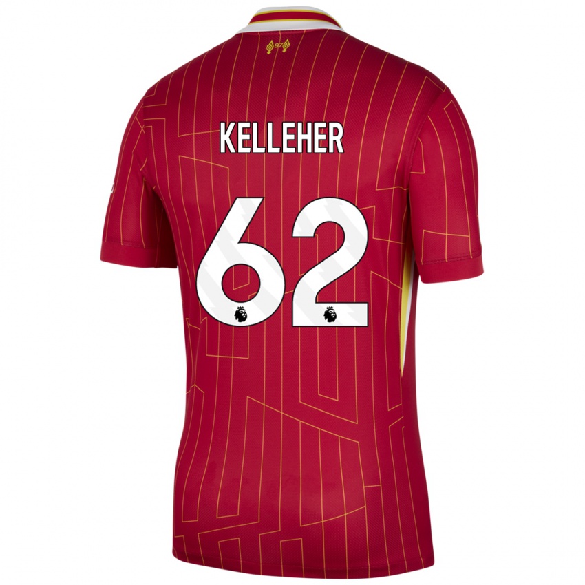 Niño Camiseta Caoimhin Kelleher #62 Rojo Amarillo Blanco 1ª Equipación 2024/25 La Camisa Chile