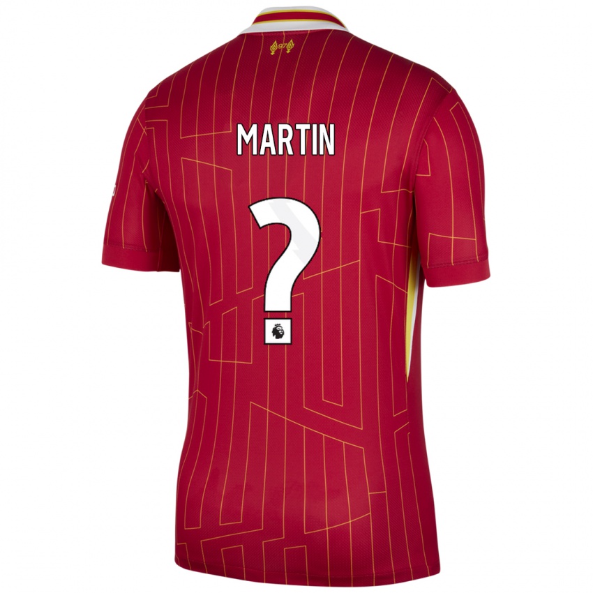 Niño Camiseta Tyler Martin #0 Rojo Amarillo Blanco 1ª Equipación 2024/25 La Camisa Chile