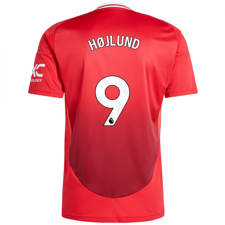 Niño Camiseta Rasmus Højlund #9 Rojo Brillante 1ª Equipación 2024/25 La Camisa Chile