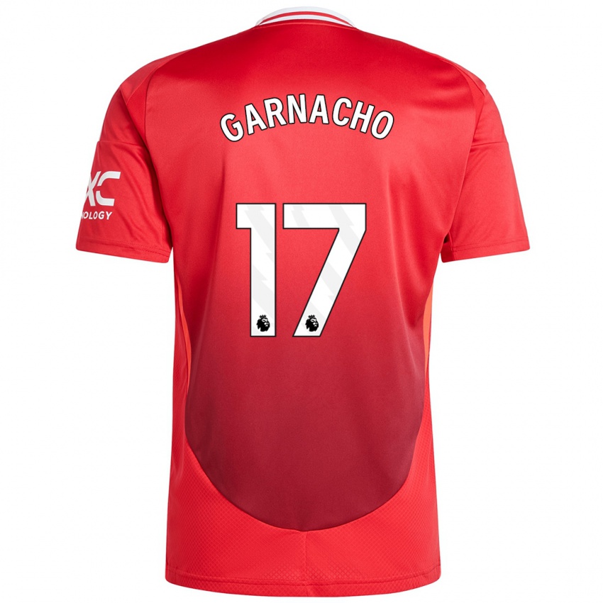 Niño Camiseta Alejandro Garnacho #17 Rojo Brillante 1ª Equipación 2024/25 La Camisa Chile