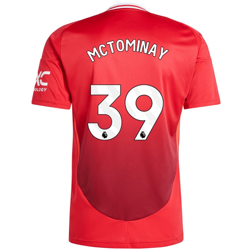 Niño Camiseta Scott Mctominay #39 Rojo Brillante 1ª Equipación 2024/25 La Camisa Chile