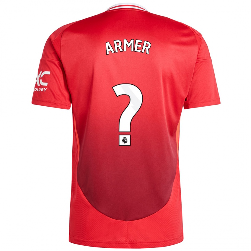 Niño Camiseta Daniel Armer #0 Rojo Brillante 1ª Equipación 2024/25 La Camisa Chile