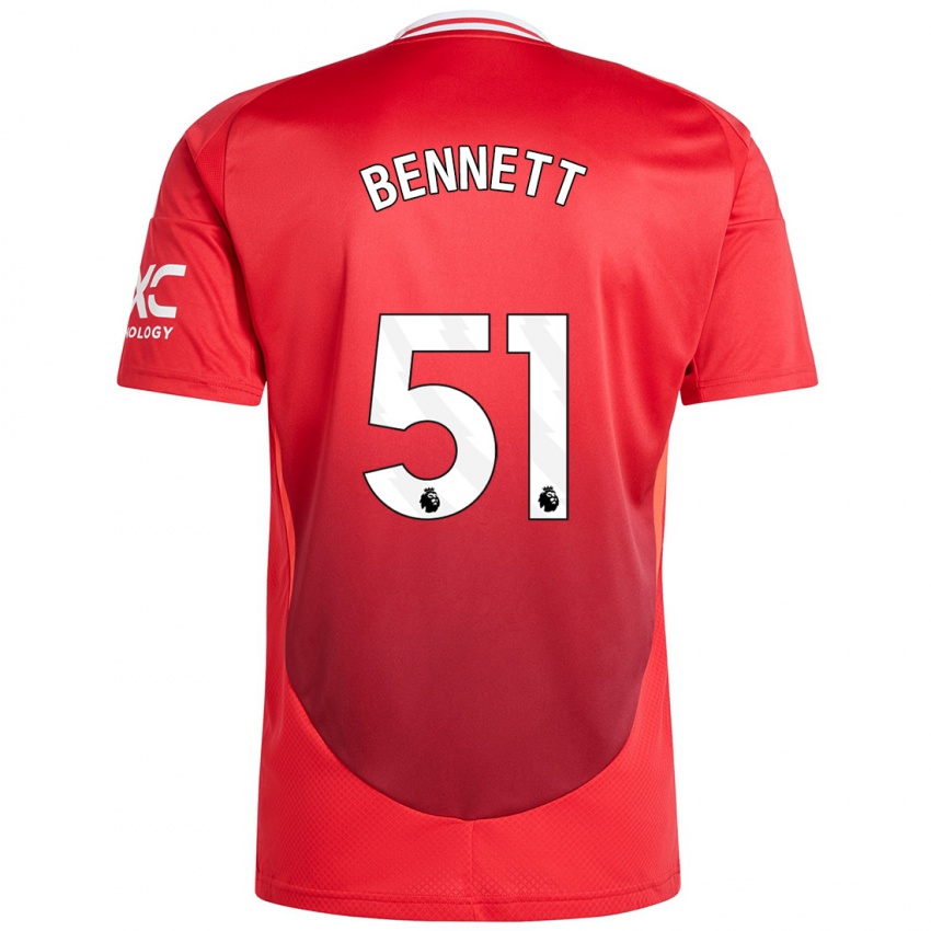 Niño Camiseta Rhys Bennett #51 Rojo Brillante 1ª Equipación 2024/25 La Camisa Chile