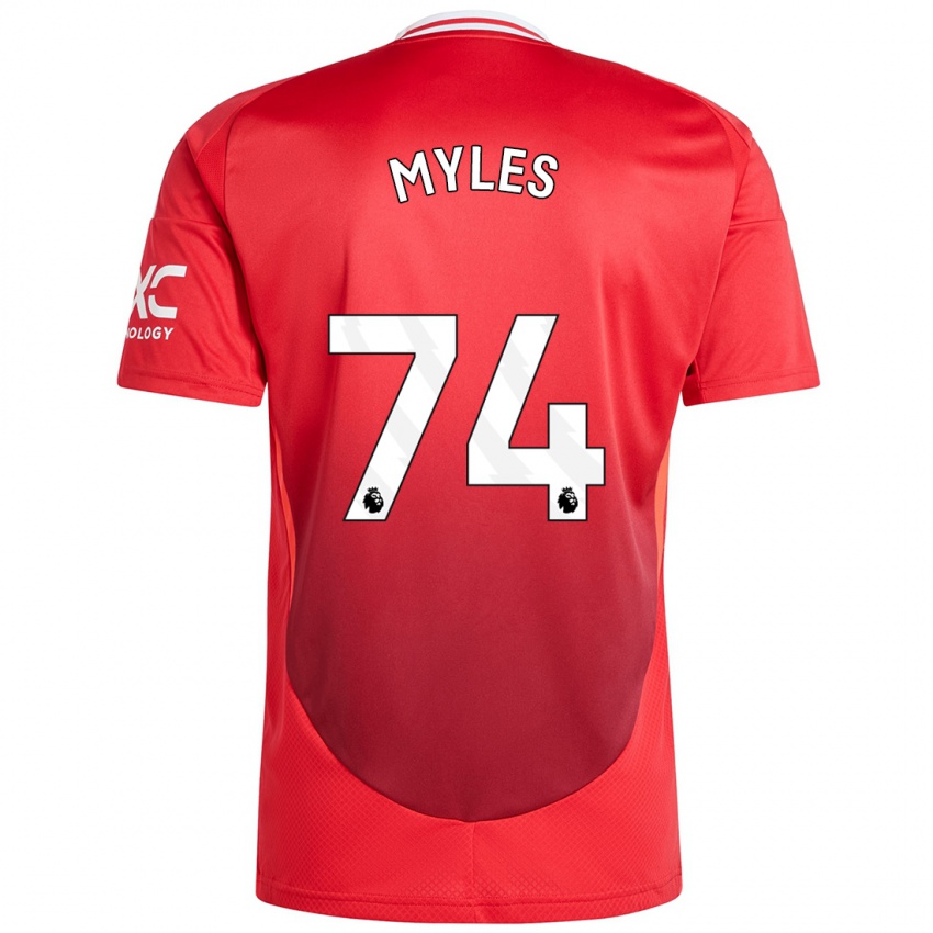 Niño Camiseta Tom Myles #74 Rojo Brillante 1ª Equipación 2024/25 La Camisa Chile