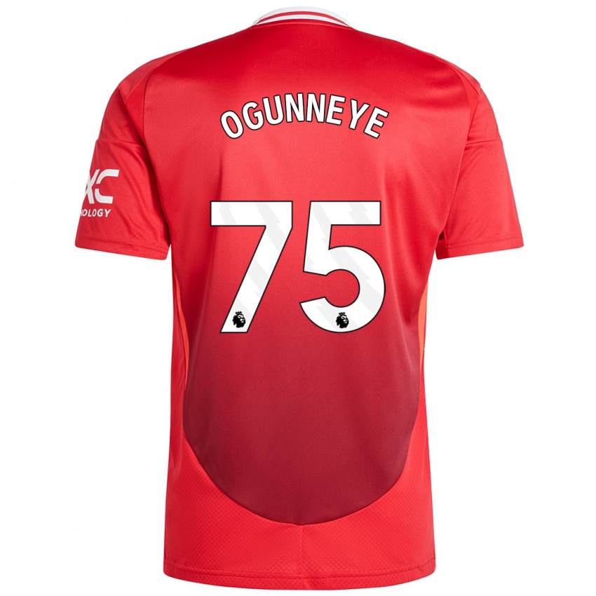 Niño Camiseta Habeeb Ogunneye #75 Rojo Brillante 1ª Equipación 2024/25 La Camisa Chile