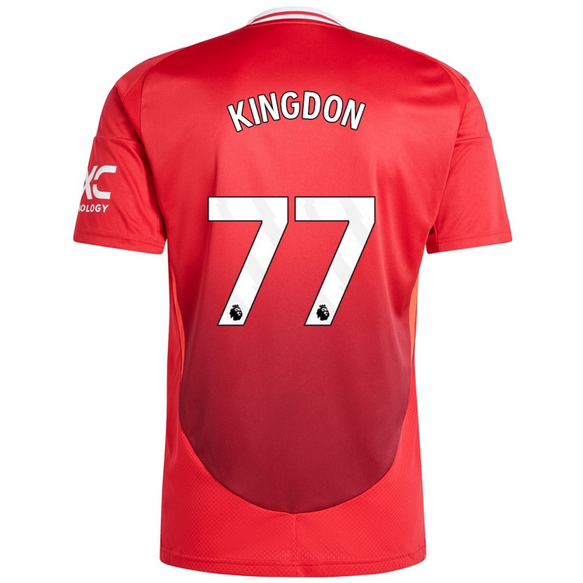 Niño Camiseta Jack Kingdon #77 Rojo Brillante 1ª Equipación 2024/25 La Camisa Chile