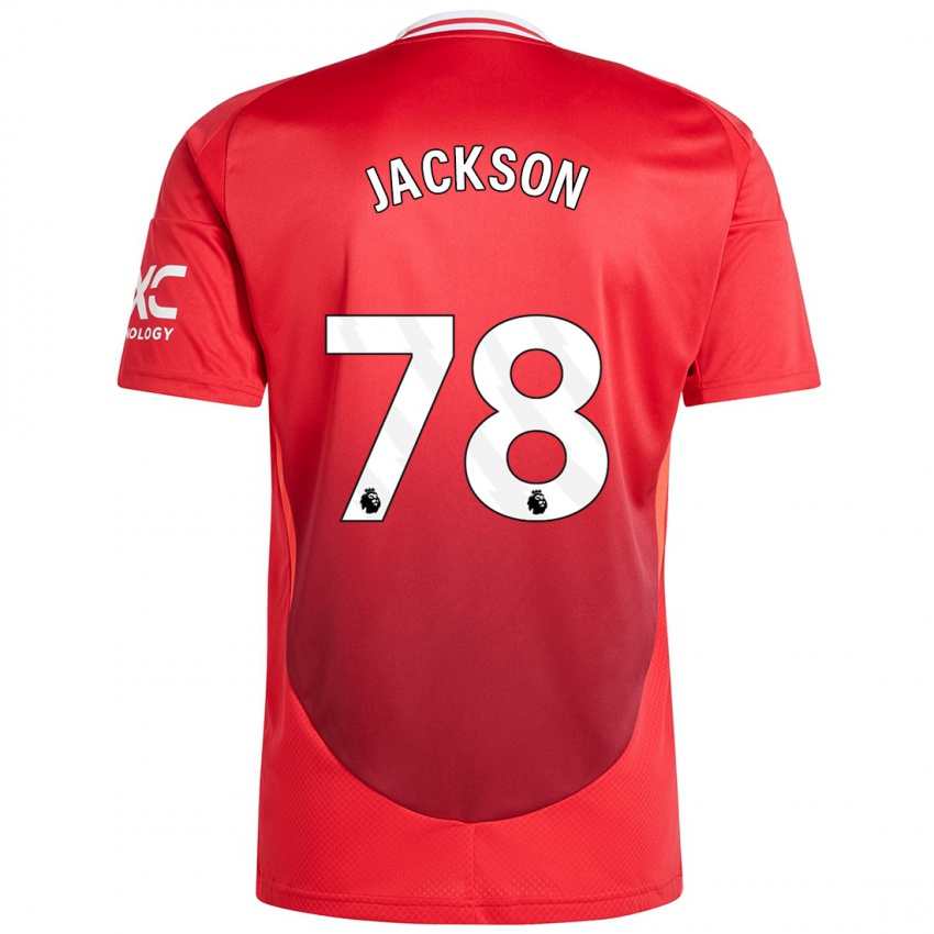 Niño Camiseta Louis Jackson #78 Rojo Brillante 1ª Equipación 2024/25 La Camisa Chile