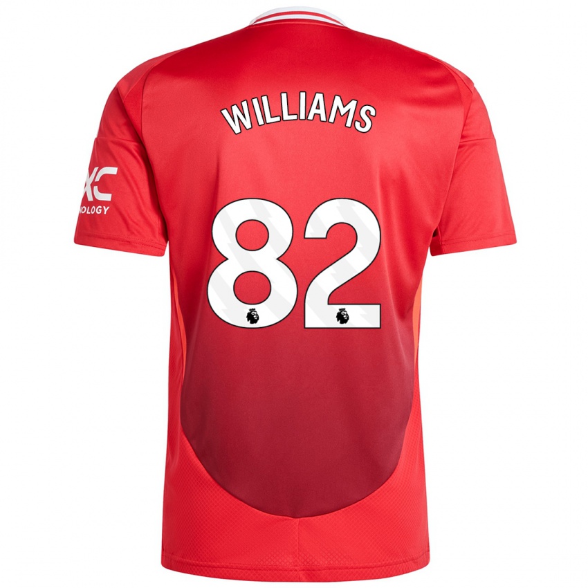 Niño Camiseta Ethan Williams #82 Rojo Brillante 1ª Equipación 2024/25 La Camisa Chile