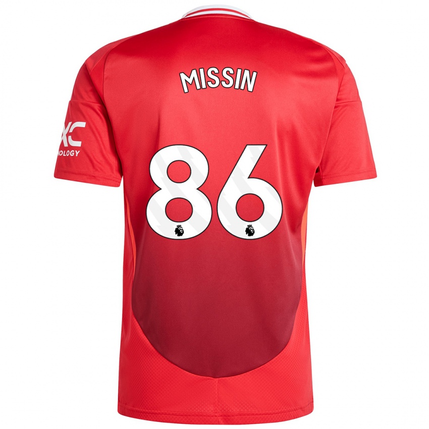 Niño Camiseta Ashton Missin #86 Rojo Brillante 1ª Equipación 2024/25 La Camisa Chile