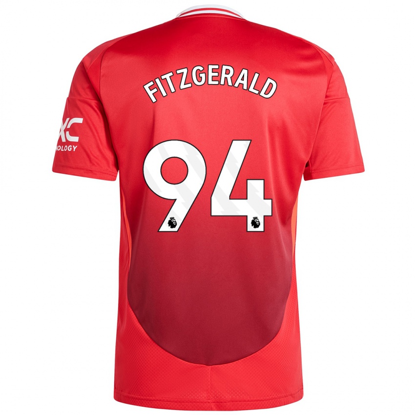 Niño Camiseta Jayce Fitzgerald #94 Rojo Brillante 1ª Equipación 2024/25 La Camisa Chile