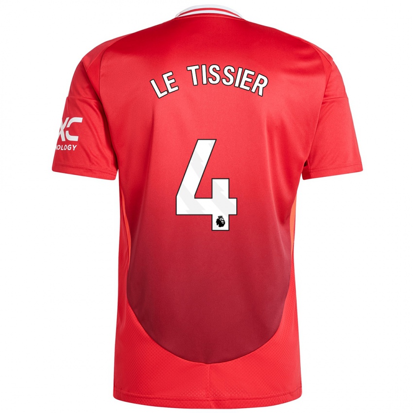 Niño Camiseta Maya Le Tissier #4 Rojo Brillante 1ª Equipación 2024/25 La Camisa Chile