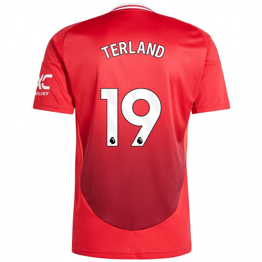 Niño Camiseta Elisabeth Terland #19 Rojo Brillante 1ª Equipación 2024/25 La Camisa Chile