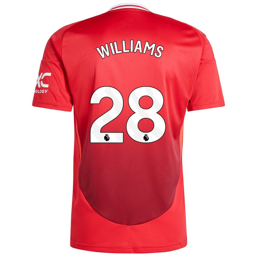 Niño Camiseta Rachel Williams #28 Rojo Brillante 1ª Equipación 2024/25 La Camisa Chile