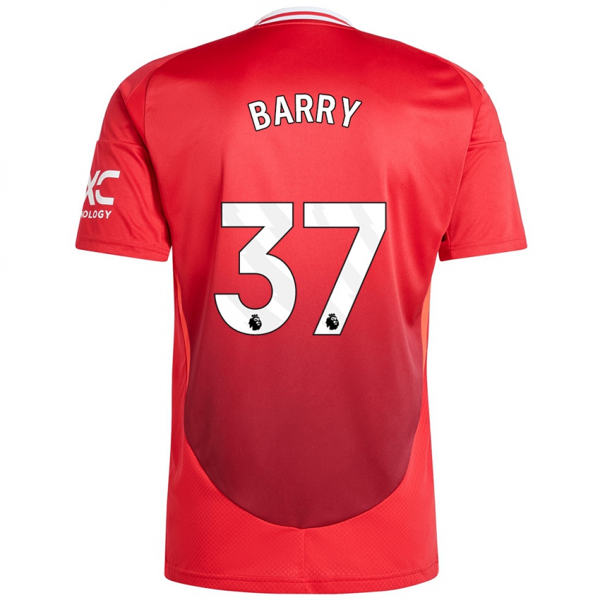 Niño Camiseta Keira Barry #37 Rojo Brillante 1ª Equipación 2024/25 La Camisa Chile