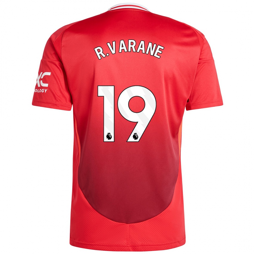 Niño Camiseta Raphael Varane #19 Rojo Brillante 1ª Equipación 2024/25 La Camisa Chile