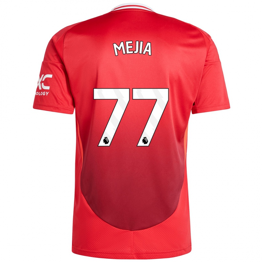 Niño Camiseta Mateo Mejia #77 Rojo Brillante 1ª Equipación 2024/25 La Camisa Chile