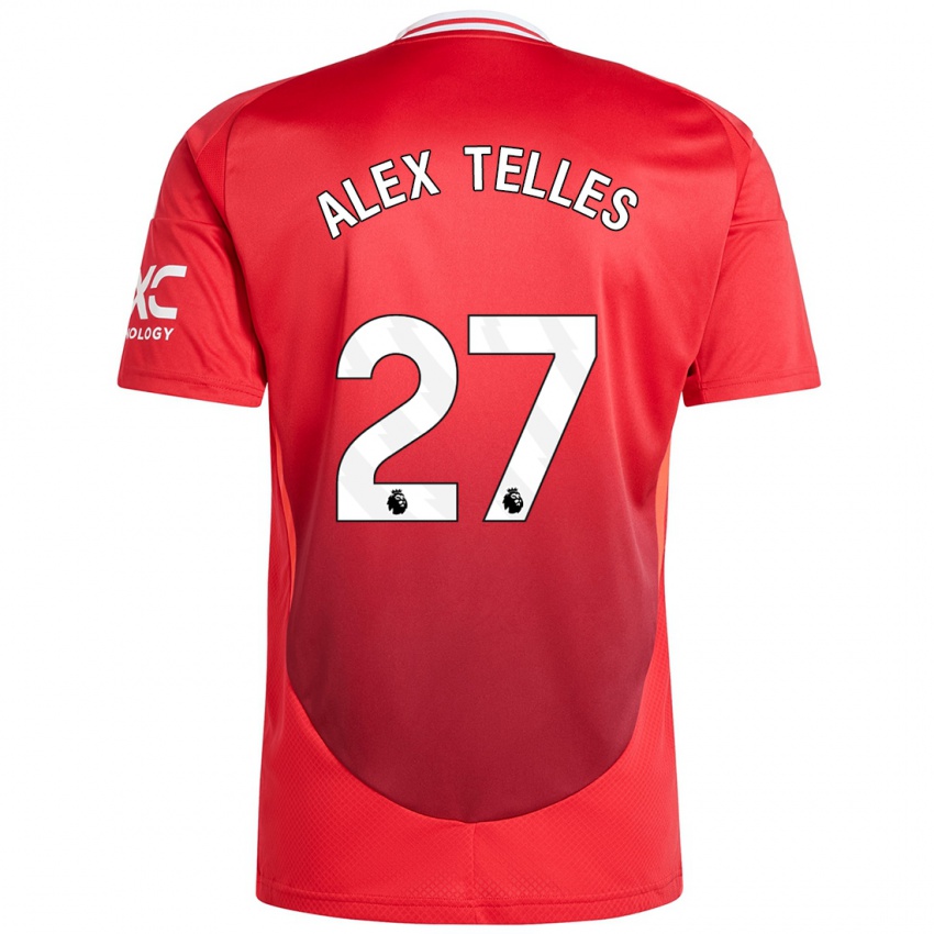 Niño Camiseta Alex Nicolao Telles #27 Rojo Brillante 1ª Equipación 2024/25 La Camisa Chile