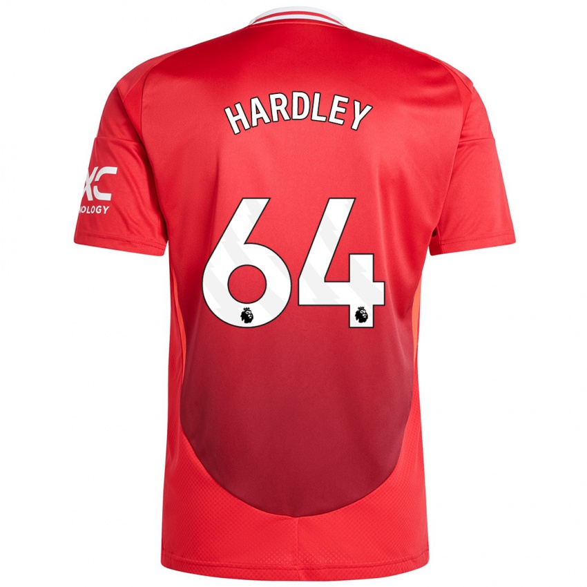 Niño Camiseta Bjorn Hardley #64 Rojo Brillante 1ª Equipación 2024/25 La Camisa Chile